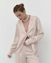 Tek Düğmeli Gömlek Pijama Takımı Zalle